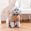 Pet Four Legged Hooded Dog Parkas Warm Printed Four Legged Windproof Outdoor Jumpsuit Small Dog Clothing Puppy Clothes