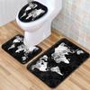Halloween Bathroom Three-Piece Floor Mat Household Door Mat Bedroom Living Room Carpet