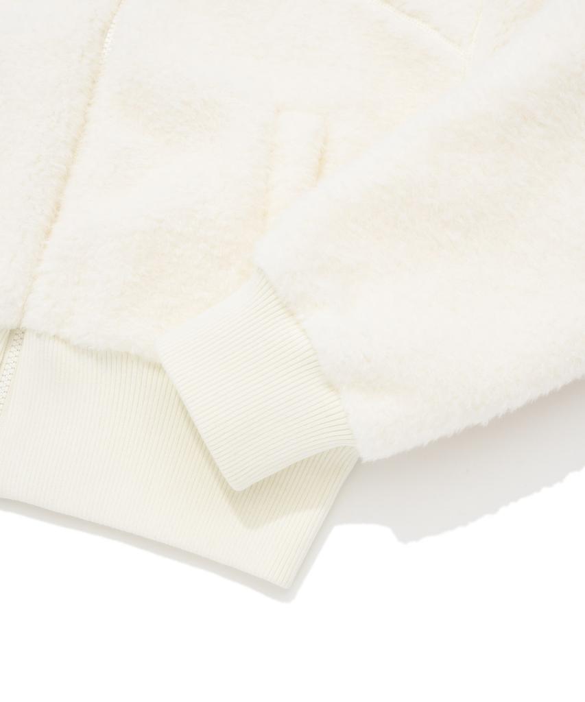 Covernat Woman Sherpa Zip-Up Jacket Ivory