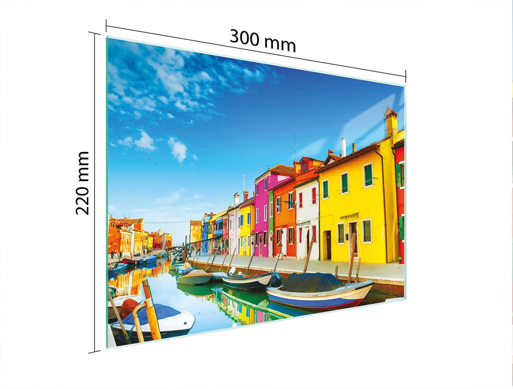 SZKLANA DESKA DO KROEJNIA 30x22 ŁÓDKI