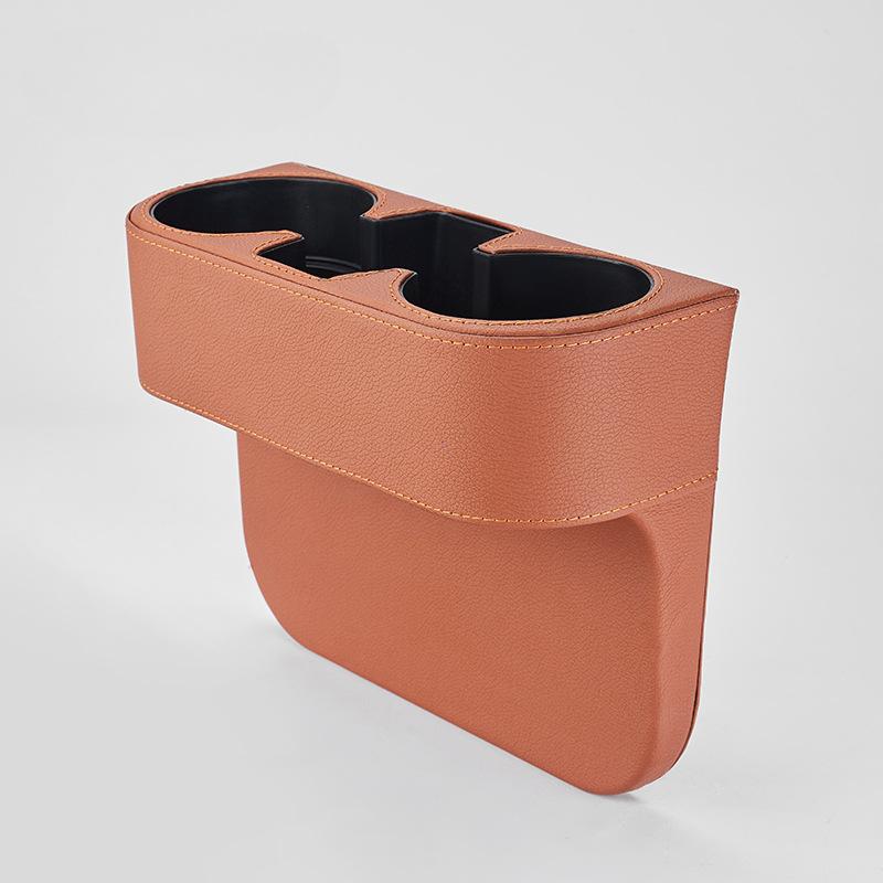 Car Leather Cup Holder Tray Side Pocket Vehicle Benz BMW Sorento Santa Fe Palisade Grandeur Gap Car Cup Holder