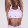 Adidas X Stella McCartney Collaboration Letter Logo Print High Support Sports Bra Women underwear Pink Purple II3229