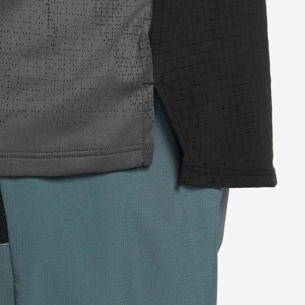 Nike Color Block Running Training Breathable Crew Neck Short Sleeve Tee Men Tops Black Grey DM4647-010