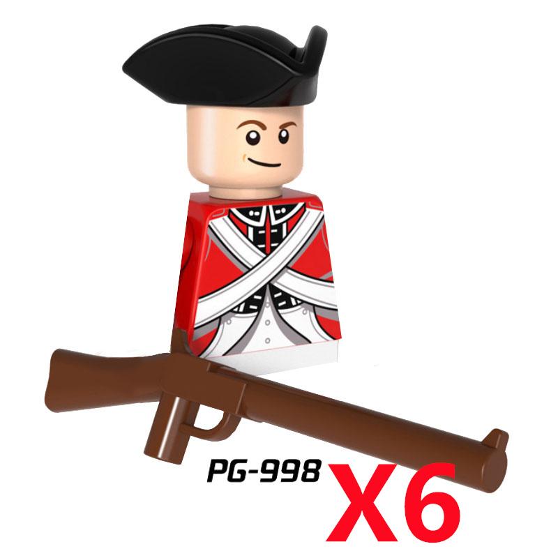 Medieval Soldier Knight Figure MOC Building Block Green Dragon Castle Infantry Orcs Pirate Roman Cavalry Weapons Toys Gifts D122