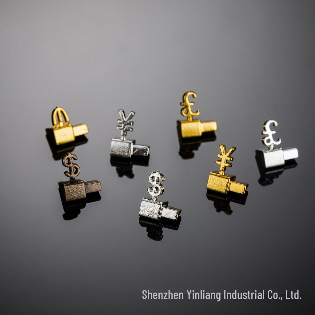 In-Stock Gold Perfume Metal Currency Price Tags for Jewelry