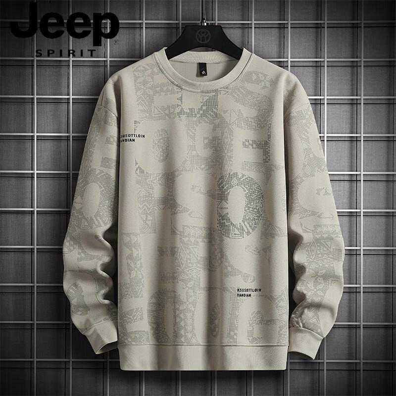 

JEEP SPIRIT Men s Casual Round Neck Pullover Sweatshirt 2XL