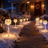 Outdoor Lighting for Courtyard 5Pcs Solar Christmas Yard Stake Light, Waterproof LED Garden Lamp with Energy Efficient Path Lights Snowman Santa Claus