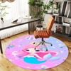 1PC Mermaid Fantasy Round Chair Mat Area Rug - Non-Slip, Floor Mat for Office, Bedroom, and Indoor Decor -Gift D1127264