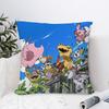 Anime D-Digimon A-Adventure Pillow Case Plush Fabric Soft Pillowcase Double Sided Print Cushion Cover Throw Pillow Cover