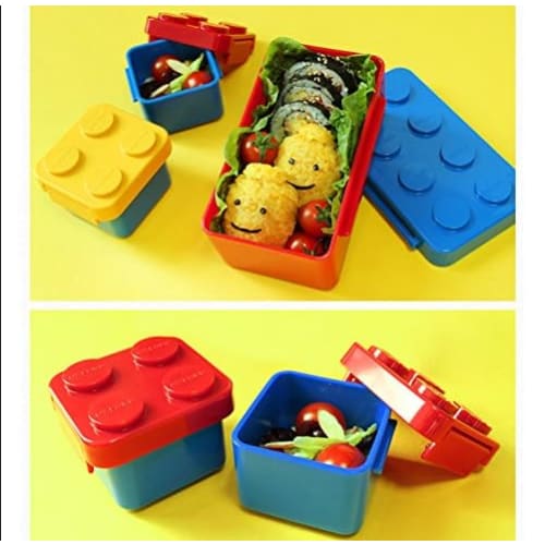 Stackable Lunch Boxes, Bento Boxes, Salad Boxes, Oxford Character Blocks, Stylish Kids, Kids, Family, Picnic, Travel (Red, Yellow, Blue, Total 3 Pack)