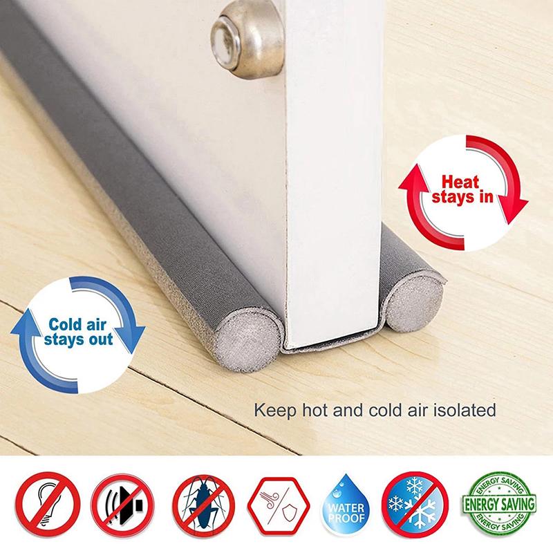 Flexible Door Bottom Sealing Strip Sound Proof Noise Reduction Door Stopper 93Cm