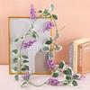 Christmas Garland Wall Hanging With Glittered Leaves And Berries For Holiday Home Decor