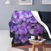 Schöne lavendelfarbene Blumenmuster-Kuscheldecke Weiche lila botanische Blumen-Decke Modische flauschige Fleece-Decke Twin King Size