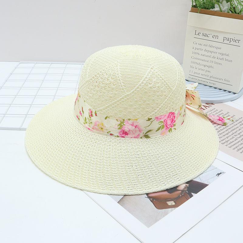 Straw Straw Hat Women's Big Eaves Beach Hat Summer Shading Sun Hat Outdoor Travel Seaside Spring and Autumn Versatile