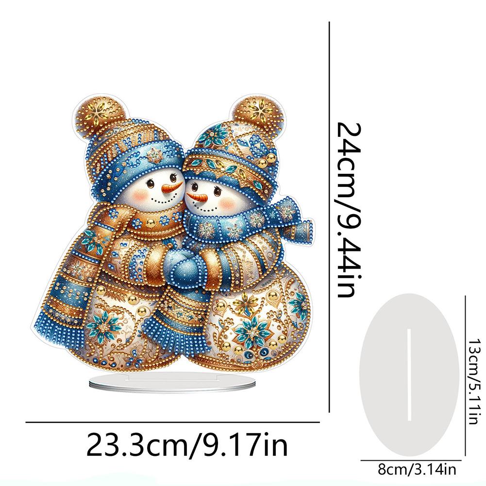 Acrylic Special Shaped Christmas Theme Table Top Diamond Painting Ornament Kits Diamond Painting Desktop Decorations for Adults