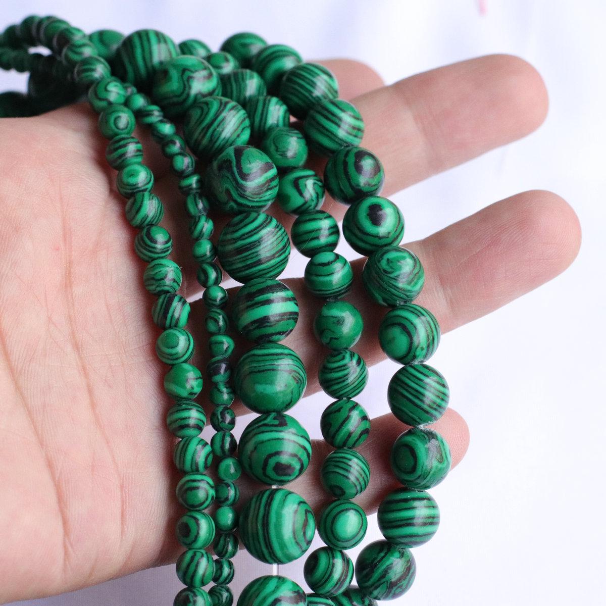 Opal Malachite Watermelon Round Beads for DIY Jewelry