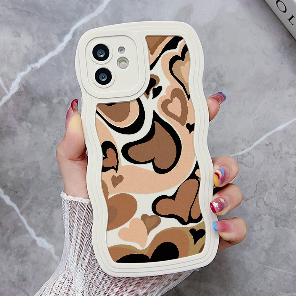 Love Heart Wave Phone Case For iPhone 6s Case iPhone 8 SE 2020 7 Plus 16 Pro Max 11 13 15 14 12  Silicone Shockproof Cover Funda