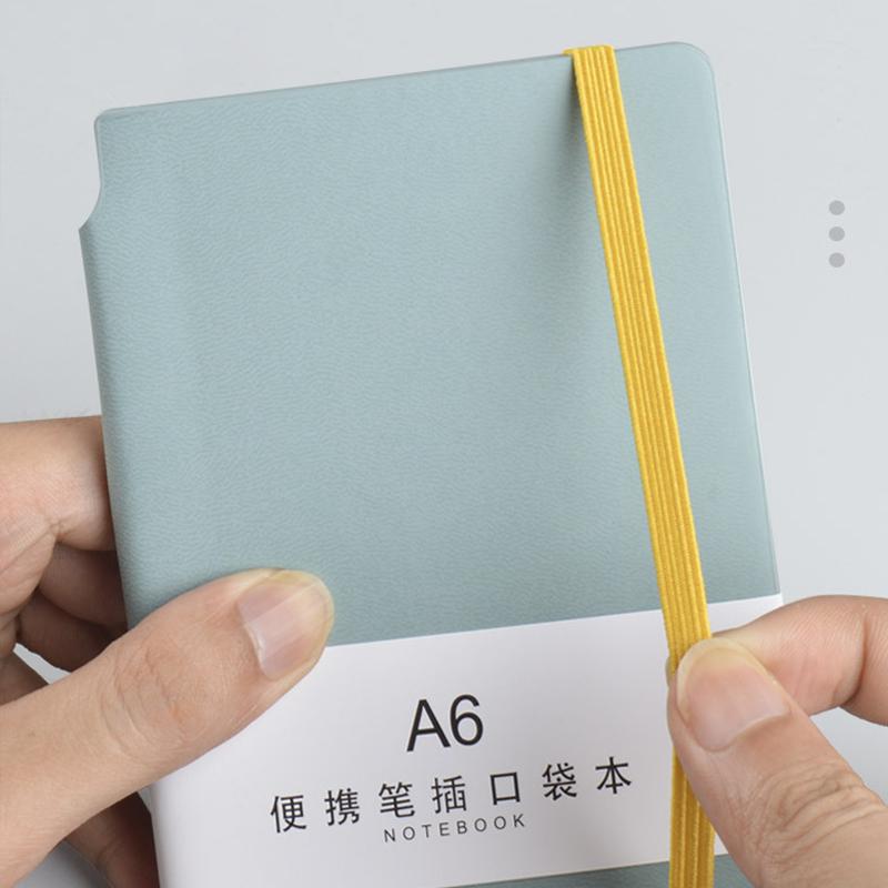 (Gravírování loga zdarma) A6/A7 přenosný zápisník z měkké kůže, účetní kniha ve tvaru trumpety, silný tečkovaný zápisník, kniha záznamů, mini výpisník