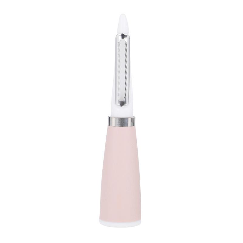 Arc-shaped Stainless Steel Multifunctional Peeler and Grater for Potatoes and Fruits розовый