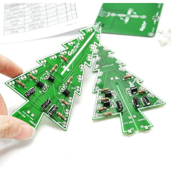 Gikfun Christmas Tree 3D Xmas Tree Led DIY Kits 7 Color Flash Circuit LED EK1697