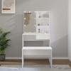 VidaXL Vanity Set with LED Cosmetic Table Makeup Dressing Table Jewelry Table Bedroom White Wood 3114107