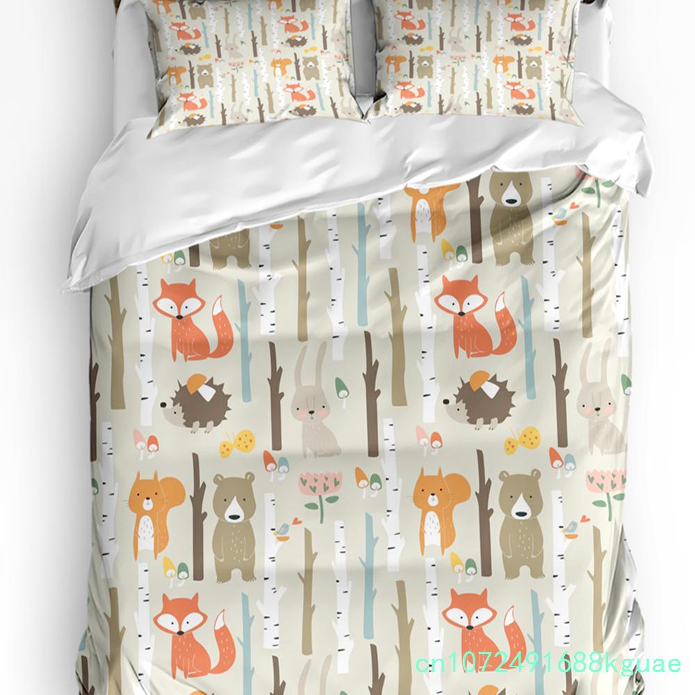 Animal Koala Bear Tree Printed Comfort Duvet Cover Pillow Case Home Textile Quilt Cover Boy Kid Teen Girl 3pcs Bedding Set