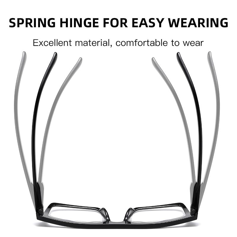 New Style Square Frame Big Face Slimming Reading Glasses Trendy Rice Nail Reading Glasses