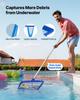 Swimming Pool Cleaning Kit, Includes 2 Detachable Brush Heads (508 Mm / 139.7 Mm) and 2 Pool Skimmer Nets, 4-in-1 Inground/Above Ground Pools Cleaning
