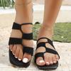 Fashion Classics White Soft Sole Women Slippers PU Leather Summer Hot Sale Square Toe Slides Outdoor Walking Anti Slip Ladies Flip Flops