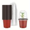 Plant Nursery Pot20-40Personal Reusable Moisturizing Breathable Round Transparent Lid Seedling Tray Planting Tool