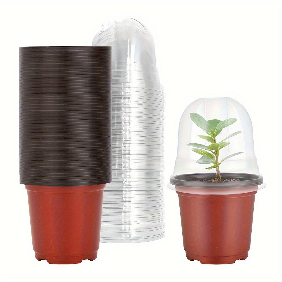 Plant Nursery Pot20-40Personal Reusable Moisturizing Breathable Round Transparent Lid Seedling Tray Planting Tool