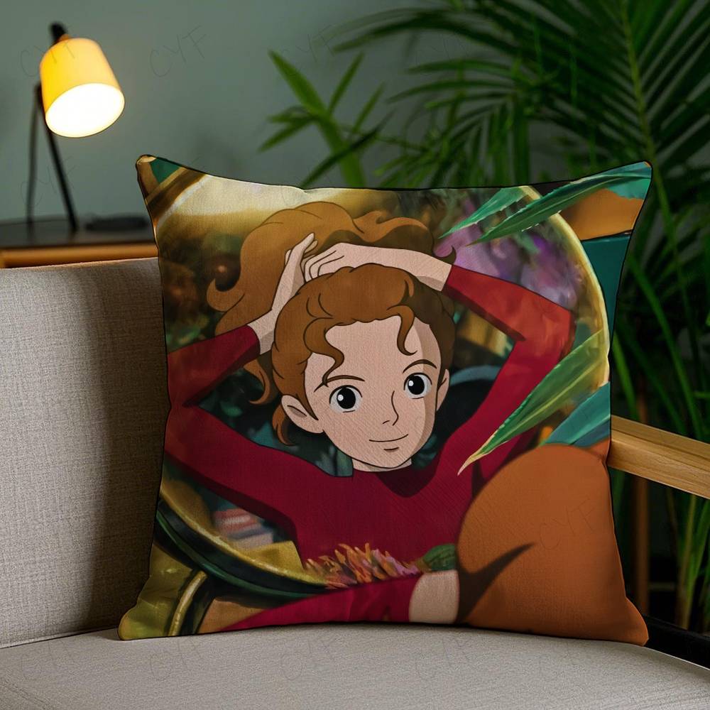 

The B-Borrowers Arrietty Anime Pillow Case Custom Printed Brushed Fleece Pillow, Baby Skin-Touch, Eco-Friendly Dye-Sublimation C 16x16Inch