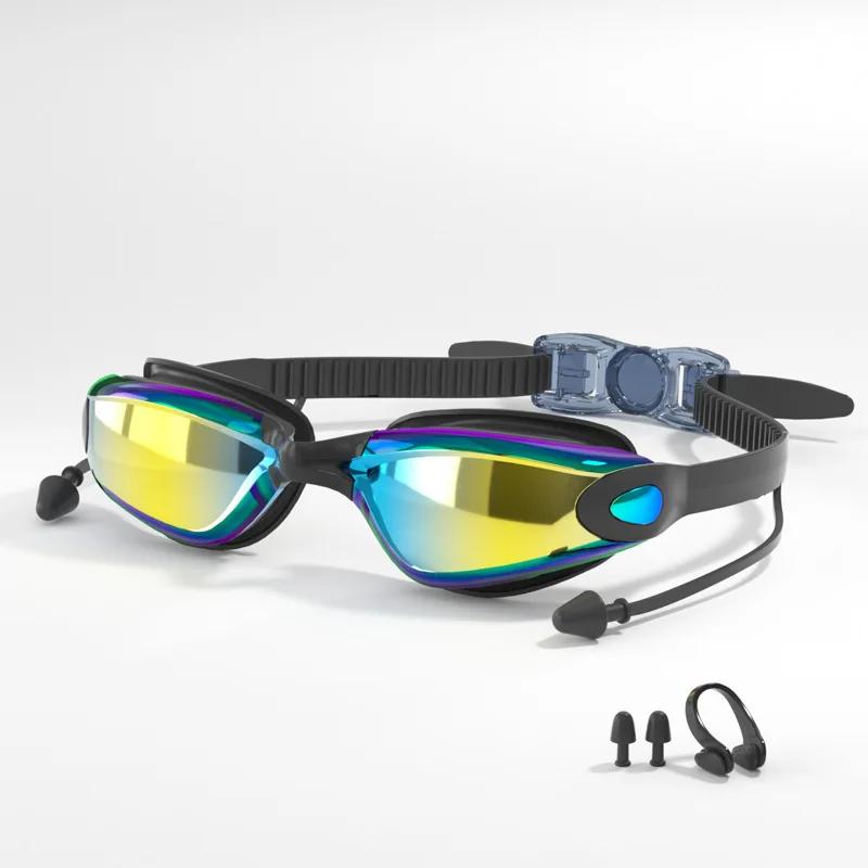 Swim Goggles Professional Swimming Goggles Anti-Fog Anti-UV No Leaking Swimming Goggles Adjustable Clear Vision Swimming Goggles