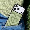 Sage Green Coffee Love Heart Latte Phone Case For iPhone 17 AIR 16 Pro Max 15 14 Pro 11 12 13 Shockproof Silicone Cover