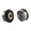 Roată dințată conică 2.5 Mod 20 dinți 2.5M 20T Cu alezaj pentru pană 12 14 15 16 17 18 20 22 24 25mm Angrenaj de acționare la 90 de grade Oțel