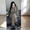 Women's Fashionable Slimming Loose-Fit Two-Piece Suit Jacket - Korean Style for Spring/Autumn 2026