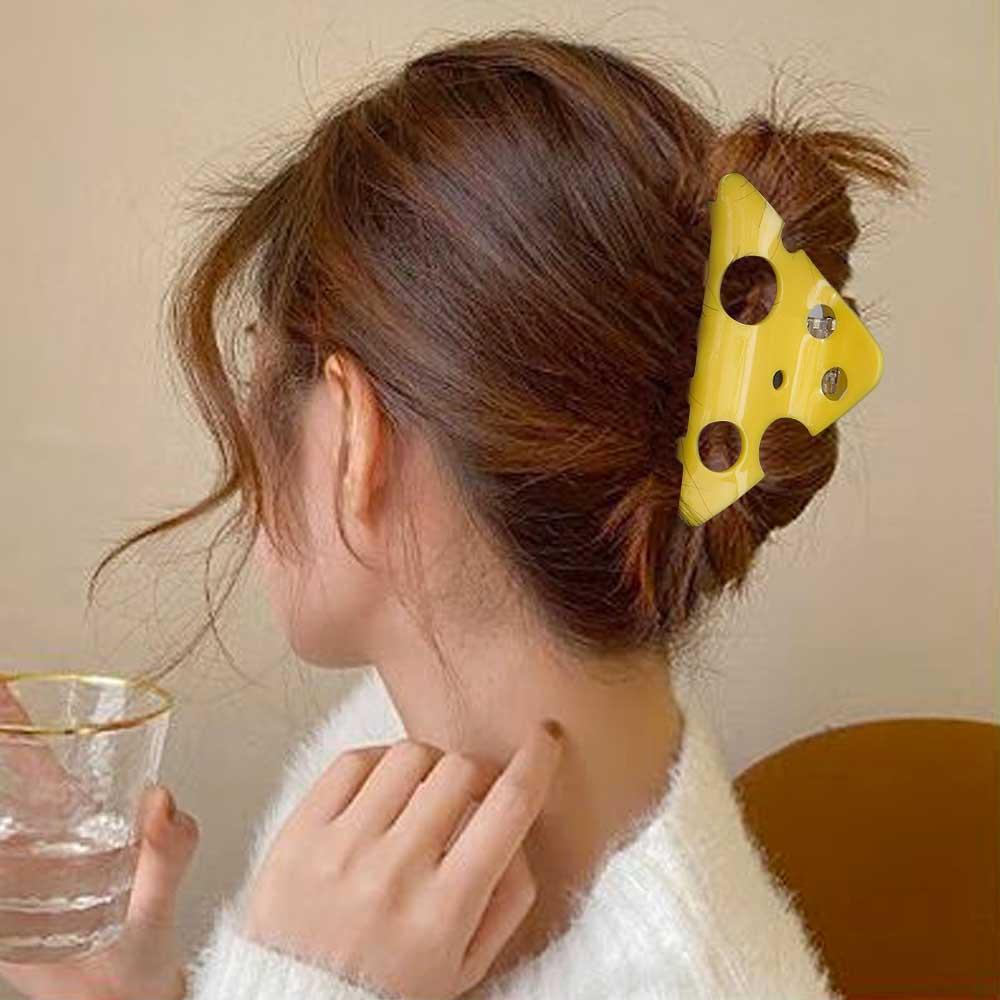 Y2k Hair Clip Hollow Shark Clip Fashion Cheese Acetate Hair Claw Wash Face