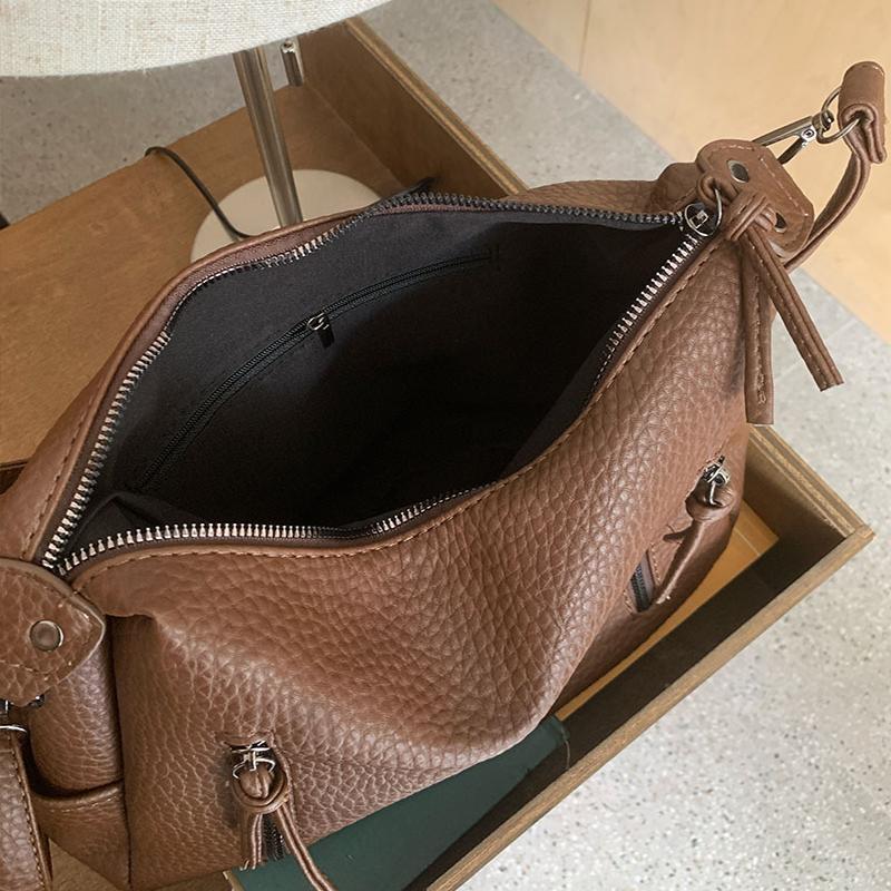 Large Capacity Handbag For Women New Soft PU Leather Bucket Bag Versatile Tote Bag For Casual Commuting Shoulder Wallet ARI