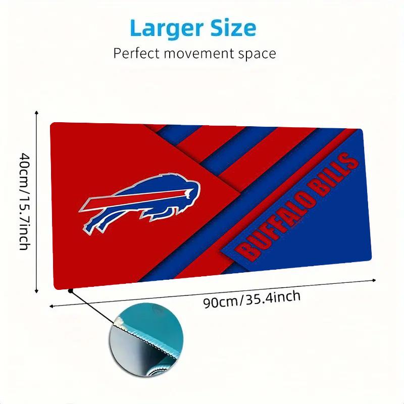 Buffalo Bills Color Mouse Pad Large Gaming Table Cushion Non-slip Laptop Tablet Big Mousepad XXL Mat Mini PC Playmat With Lock Edge