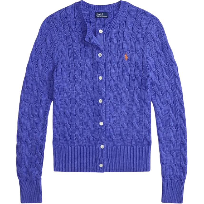 

Женский вязаный свитер Polo Ralph Lauren Ss25 в рубчик, однобортный, с длинным рукавом, синий 211971868-013 S