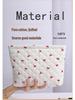 Cotton Floral Quilted Women's Cosmetic Bag for Lipsticks, Earphones, and Cables
