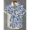 Camicia Casual da Uomo Estiva con Grafica Vita Marina Manica Corta Bottoni Camicie con Revers Top Oversize Camicia Hawaiana Casual