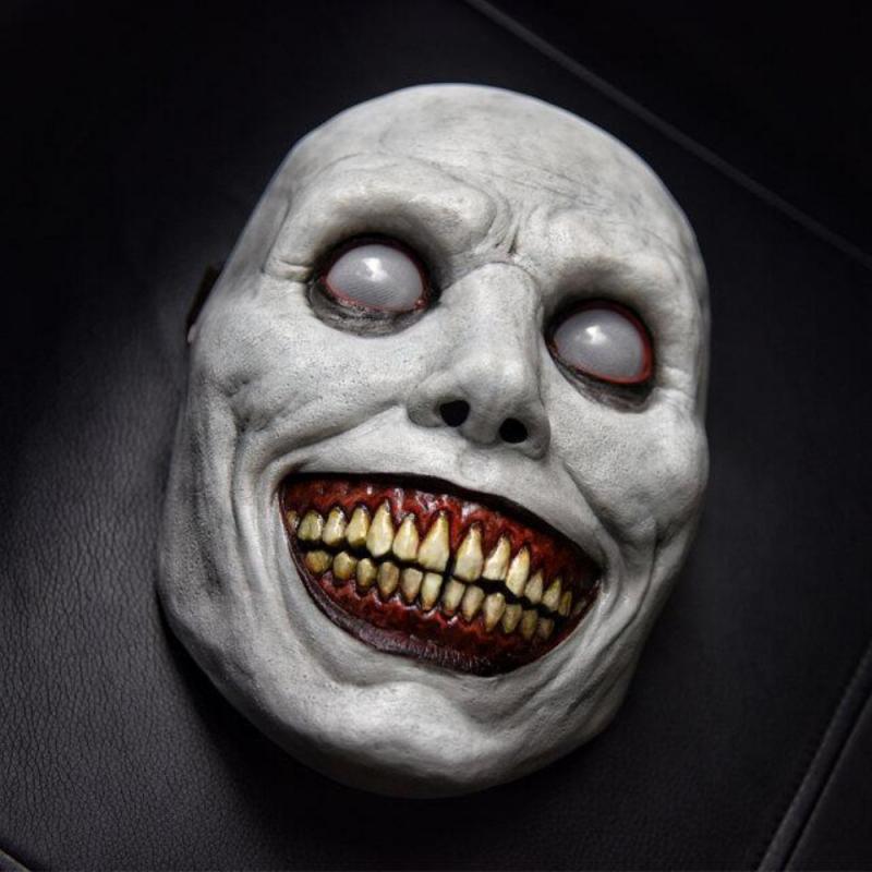 Horror The Exorcist Smiling Face Demon Mask Cosplay Evil Creepy Ghost Skull Plastic Masks Halloween Carnival Party Costume Props