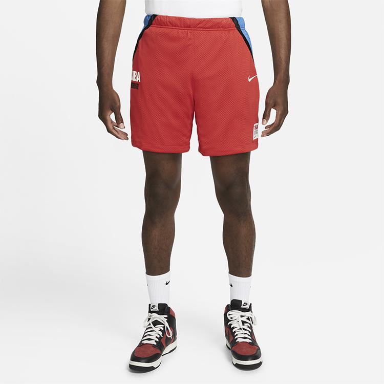 Nike Mesh Letter Print Basketball Shorts Men Bottoms Red CZ4700-611