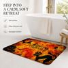 Pretty Happy Halloween Party Floor Mat Cozy Minimalist Flannel Area Rug Anti-Slip Washable Bedroom Living Room Decor