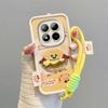 KEYSION Cartoon Cute Plush Embroidery Case for Redmi Note 15 Pro 5G 15 4G with Lanyard Silicone Shockproof Phone Cover for Xiaomi POCO M8 5G