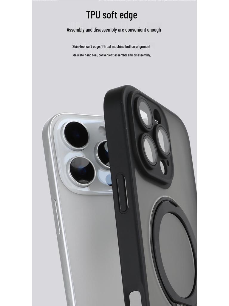 iPhone 17 Pro Max Magnetic Case with 360° Rotating Stand & Drop Protection