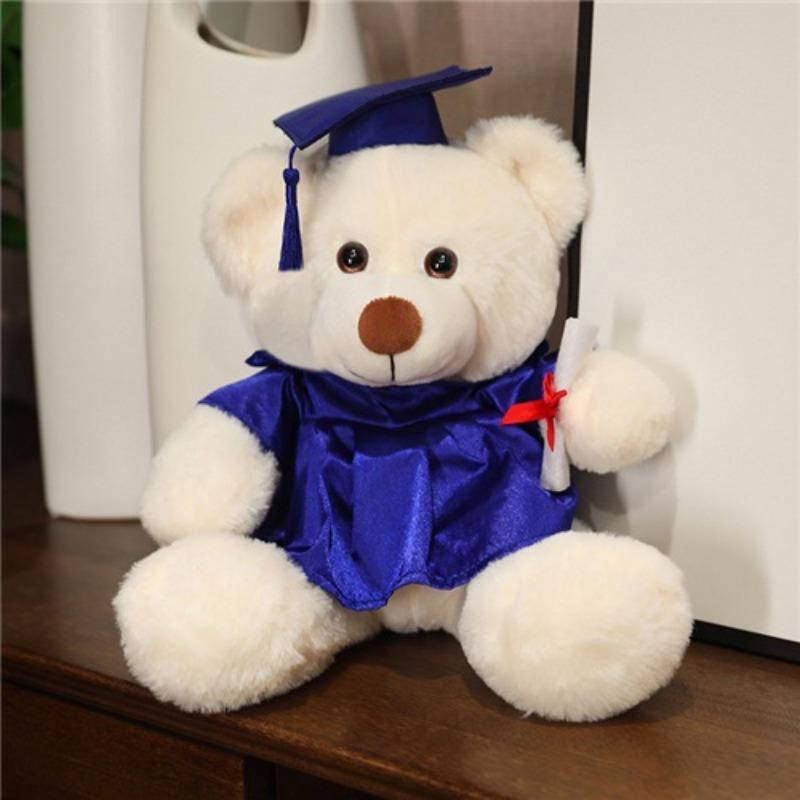 New Graduation Gift: Dr. Bear Plush Toy, Small Bear Doll, Plush Toy, Academic Gown Teddy Bear Doll