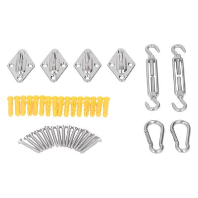 Sun Shade Sail Hardware Kit Canopy Installation Buckle Set for Rectangle and Square Awning 5mm
