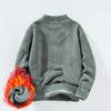 Knitted Sweaters for Men In Spring and Autumn, Men's Casual Loose Plus Velvet Versatile Lazy Knitted Pullover Sweaters for Men